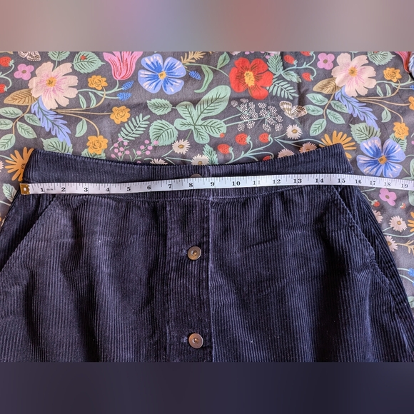 Uniqlo Women Navy 100% Cotton Corduroy Skirt, Size L - Picture 7 of 7